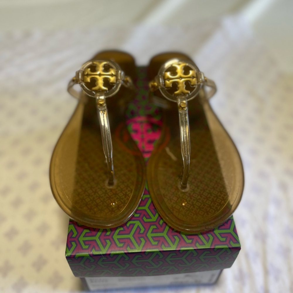 Tory Burch Metallic Gold Sandals